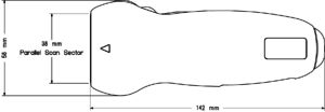 SP-L01 Small Parts USB Ultrasound Probe Line Drawing